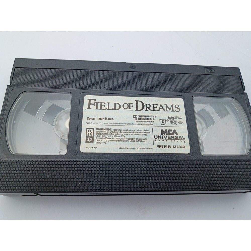 Field of Dreams (VHS, 1992) Kevin Costner Video Cassette Tape Movie Film 80884